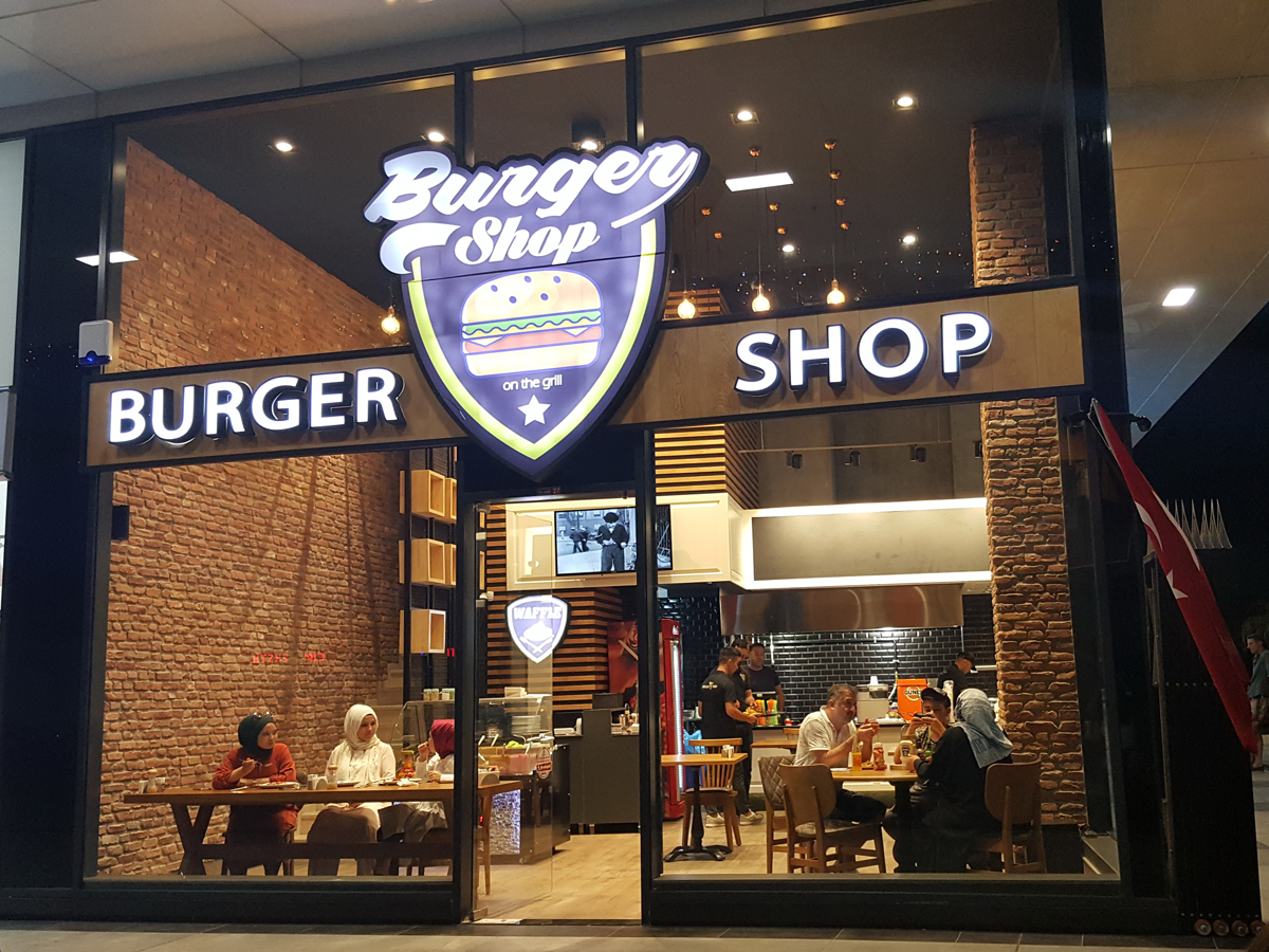 small burger shop design